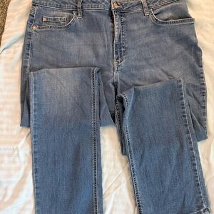 Lee Blue Straight-Leg Jeans with Medium Wash Size 20 Long